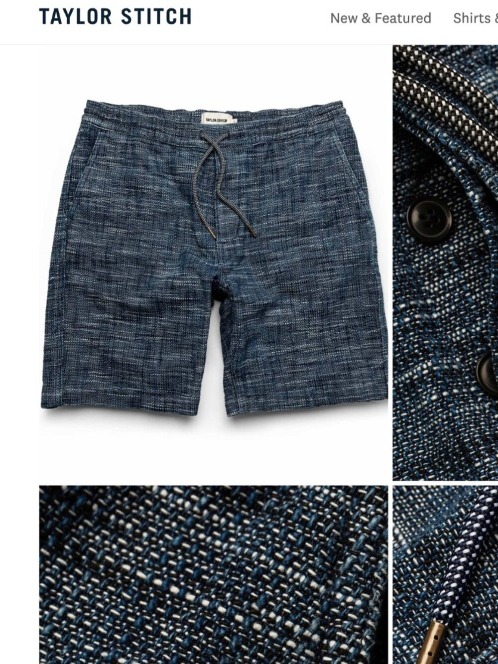 The Après Short in Indigo Slub